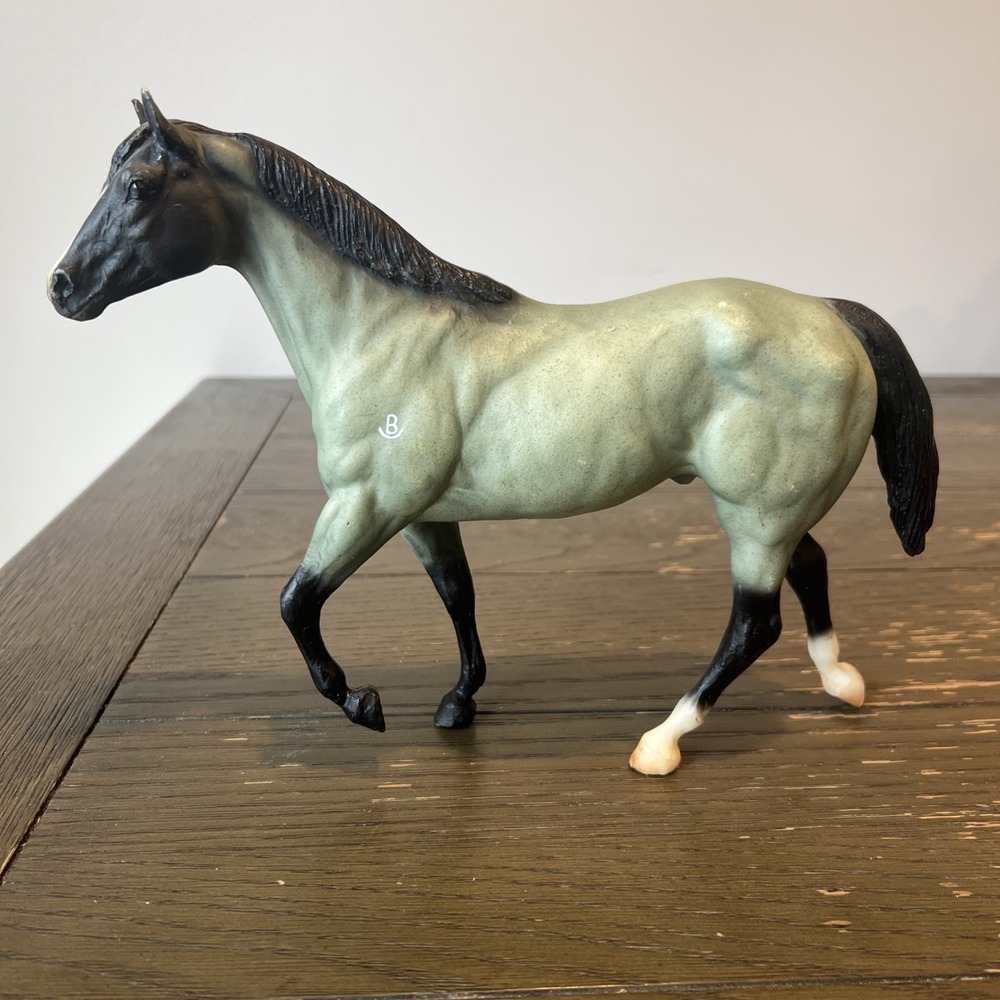 Retired Breyer #938 Shane American Ranch Horse Blue Green Roan Stock Stallion
